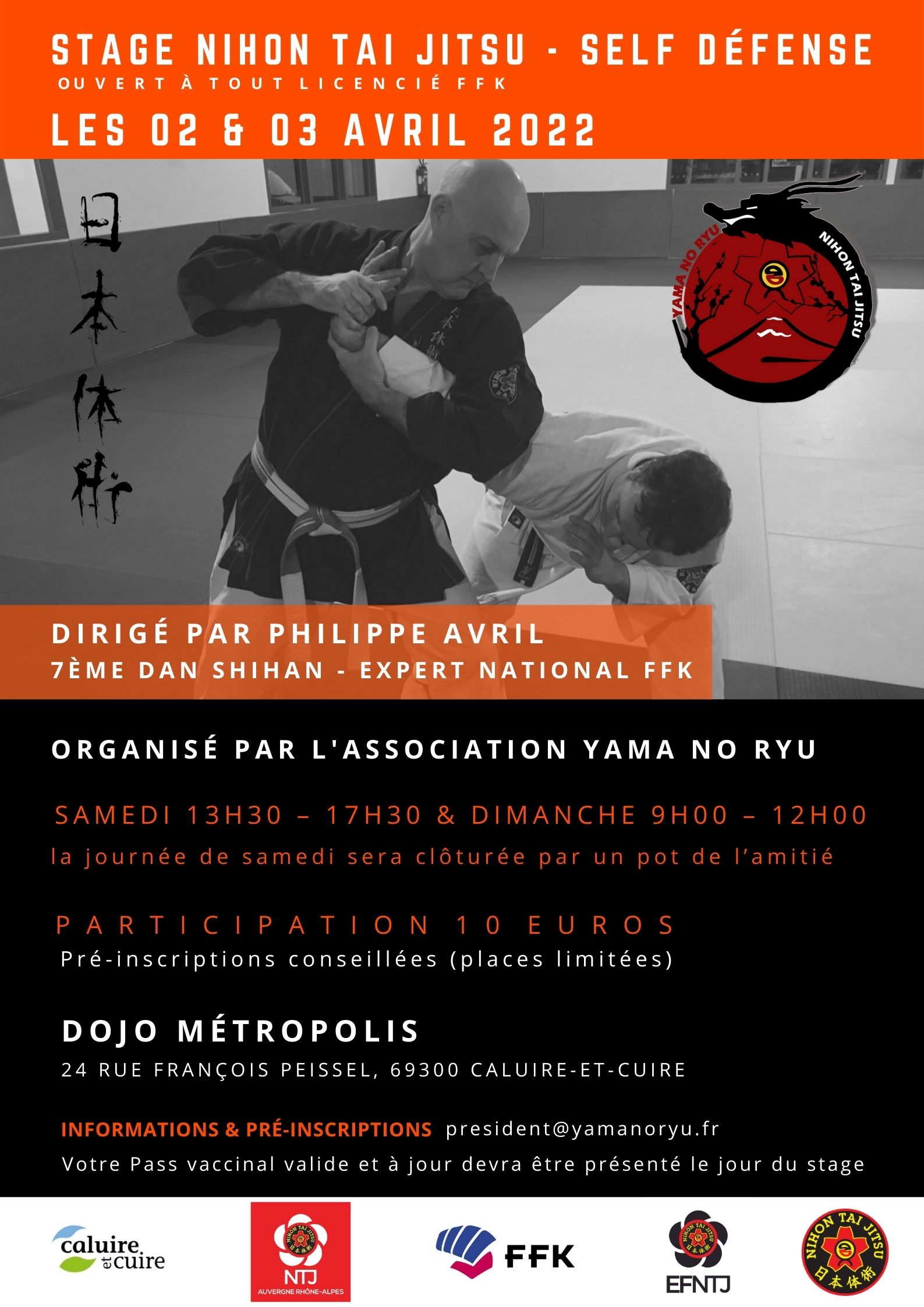 Stage Nihon Tai Jitsu   Self Défense Avec Philippe Avril Sensei - Yama 